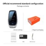 LCD Universal Smart Remote Car Key Kit For All Car Models Keys With Keyless Go Silver Color