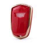 Nano High Quality Cover For Cadillac Remote Key 6 Button Red Color CDLC-A11J6